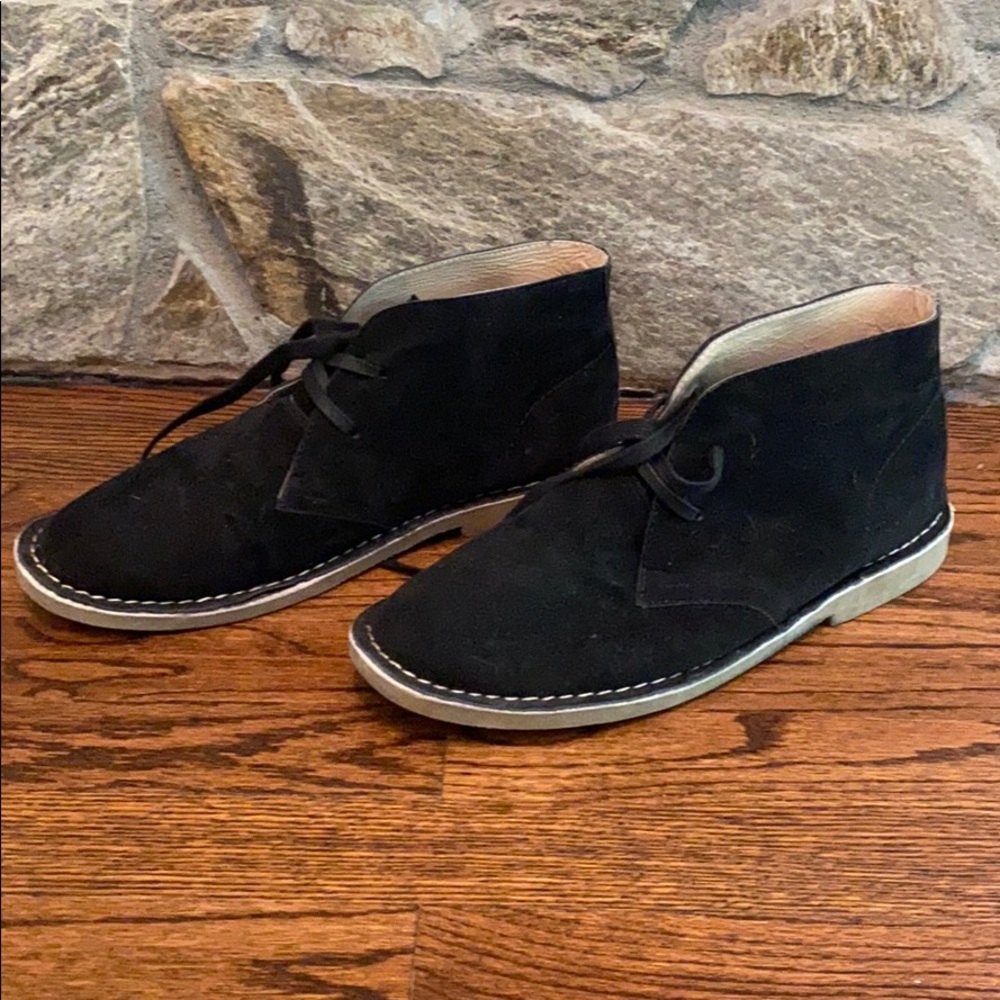 Giraldi size 12 black suede boots